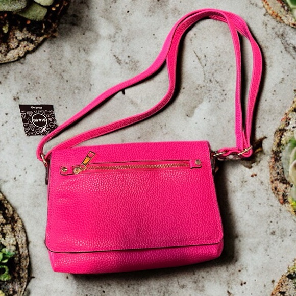 3/$15 *NWT* Kmart Neon Pink Mini Foldover Crossbody Purse - Picture 1 of 6